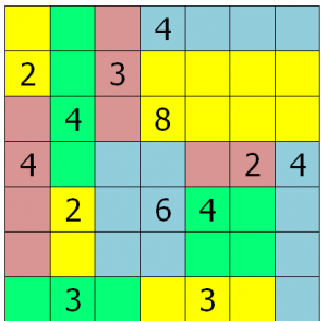 A solved Rectangles puzzle